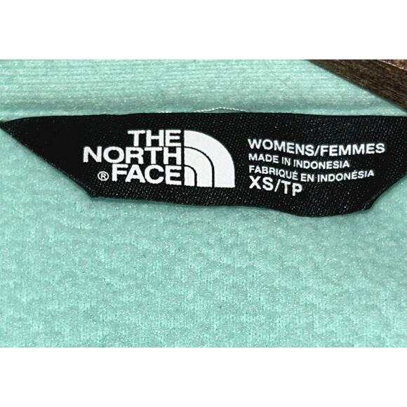 The North Face Fleece Front Zip Long Sleeve Mint Green Jacket XS - Picture 7 of 8